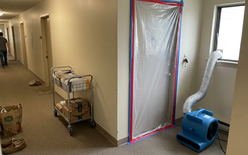 Containment in a shared corridor protecting occupied units